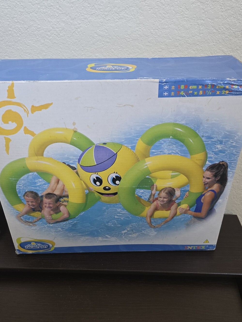 VTG Intex The Wet Set Octopus Inflatable Multi-Ring Pool Float open box